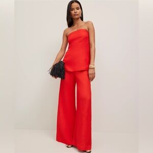 Ann Taylor The Statement Palazzo Pant in Linen Blend - Size 4